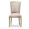 Baxton Studio Cadencia Oak Finish Wood and Beige Upholstered Dining Side Chair 133-7334 - alternate 3